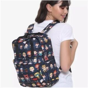 Loungefly Stranger Things Chibi Characters All-Over-Print Backpack 11” by 17”